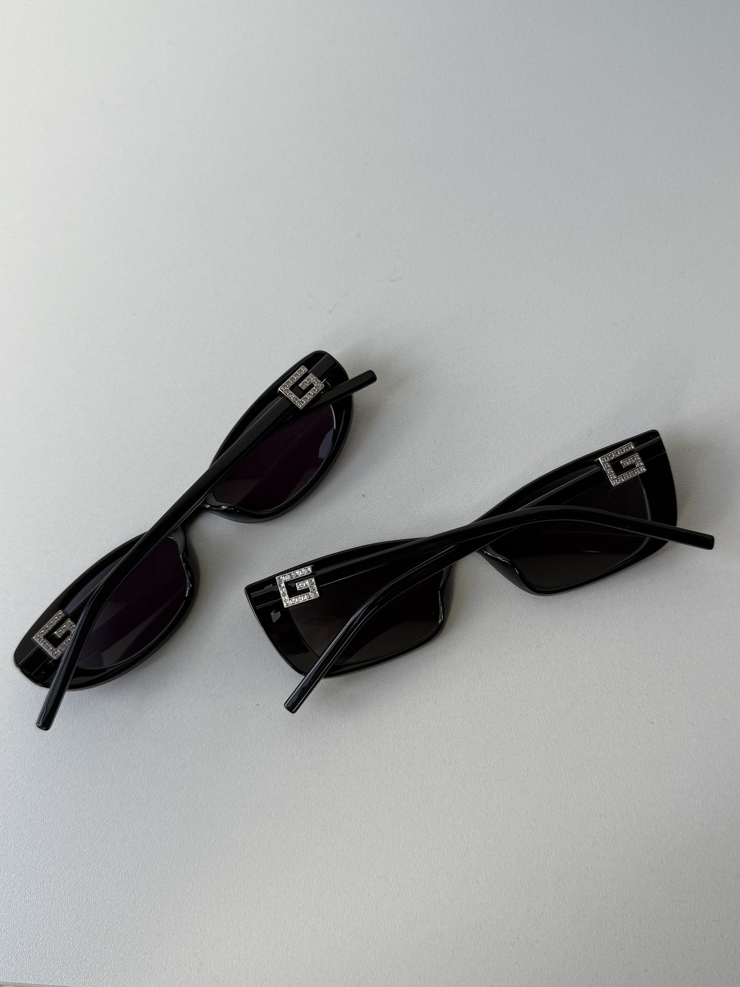 Gucci GG1681S Black Rectangular Crystal Sunglasses