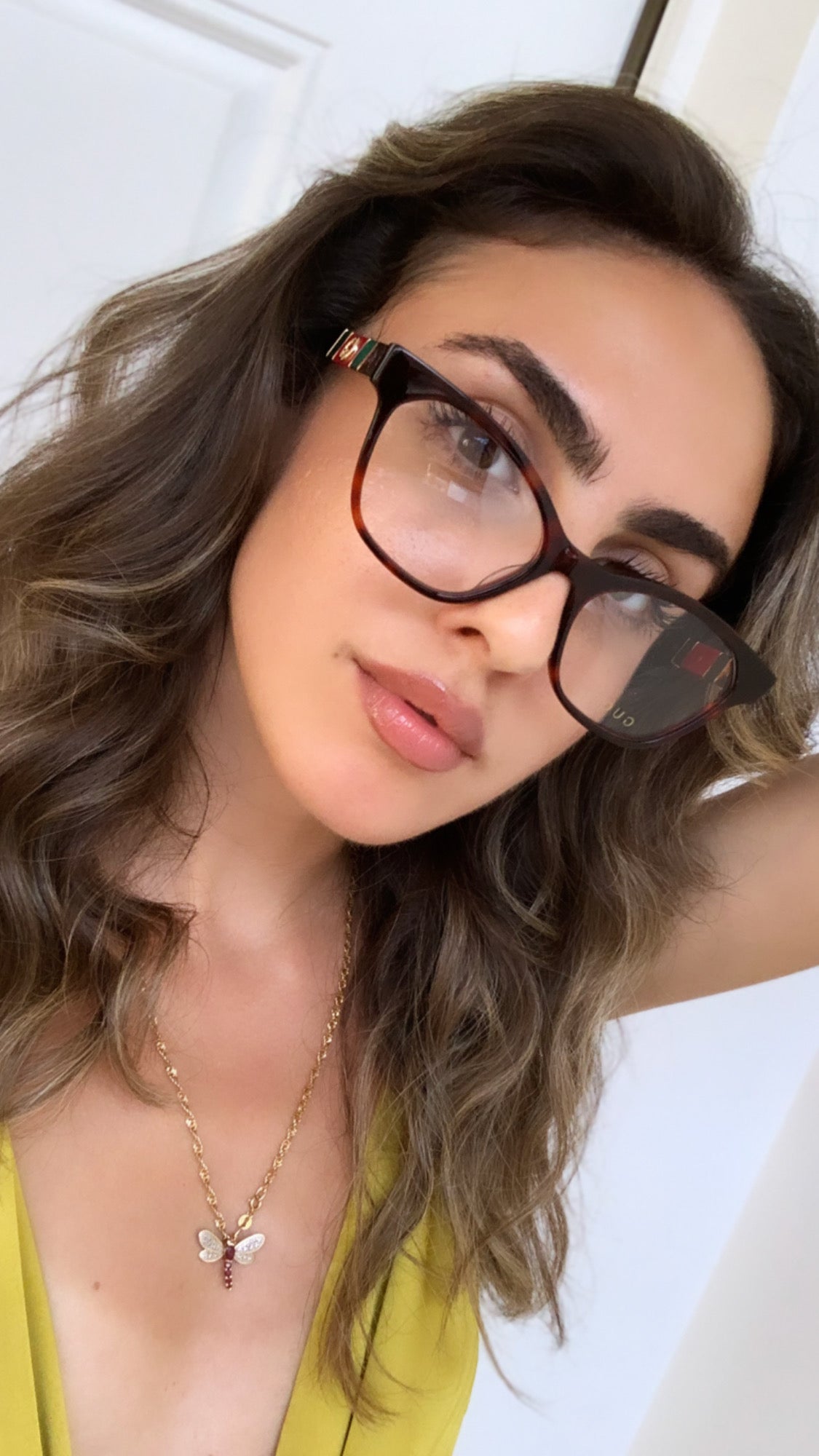 Gucci GG0600O Havana Brown Cat Eye Eyeglasses Frames