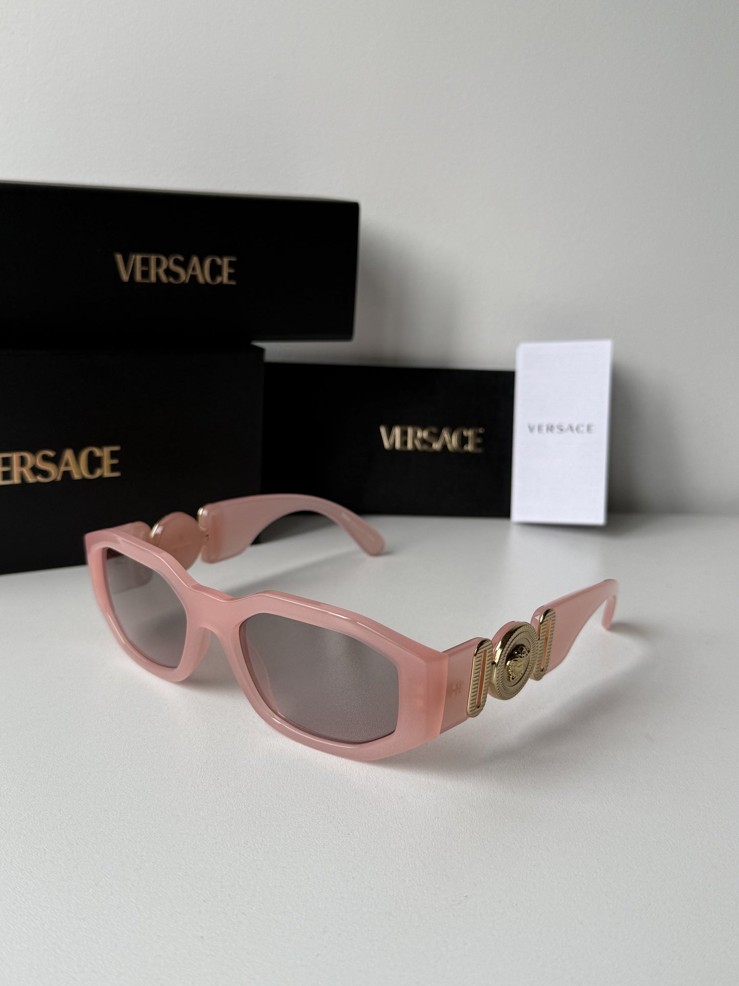 Versace VE4361 Biggie Sunglasses in Nude Opal