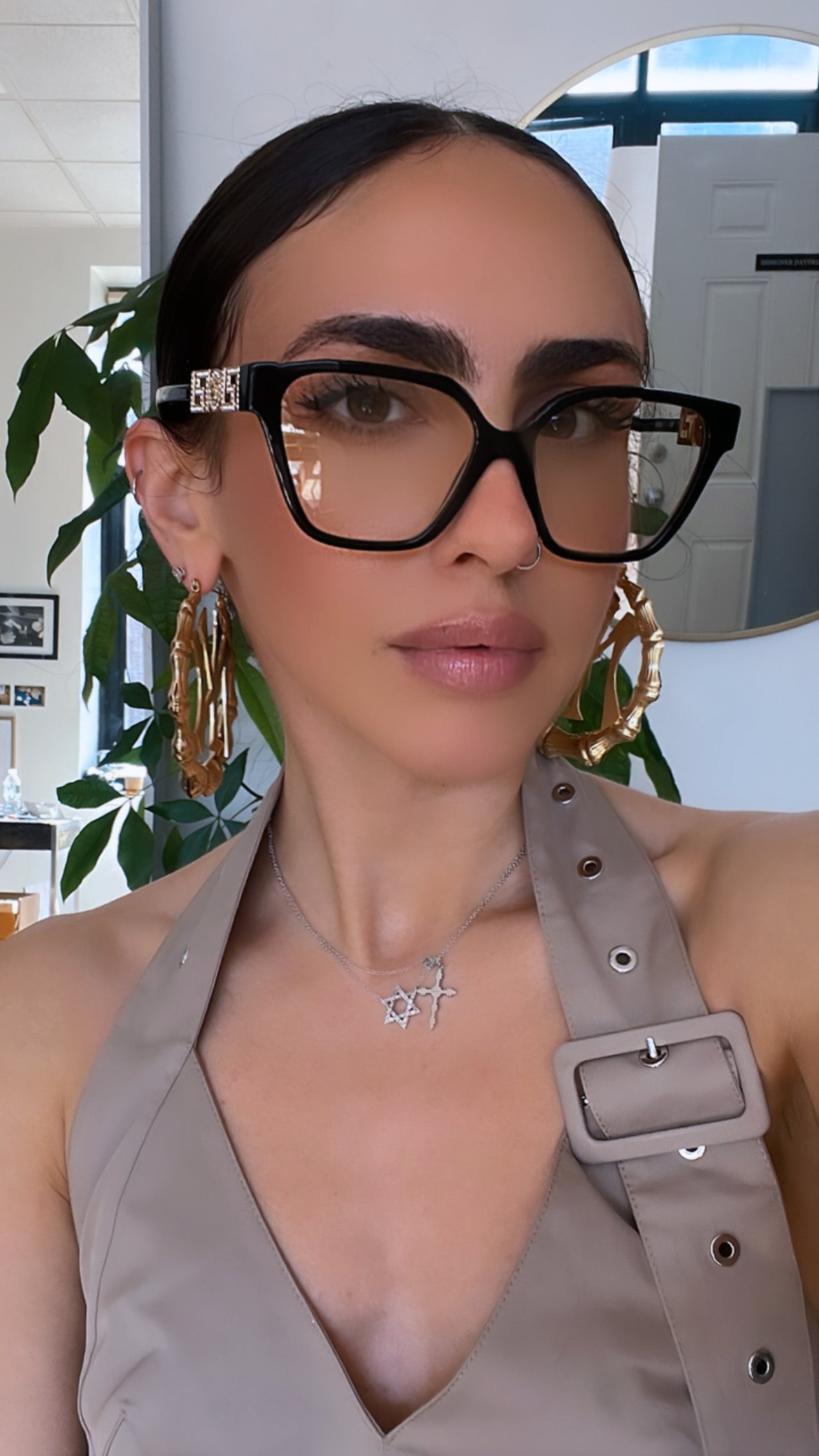 Versace VE3358-B Black Crystal Frames