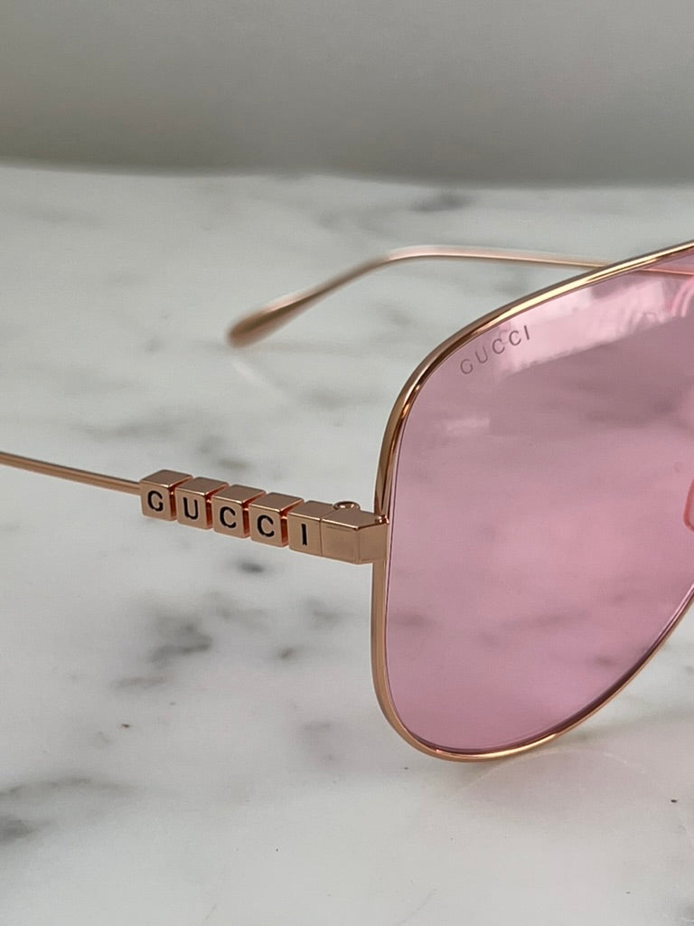 Gucci GG1436S Pink Lens Mask Sunglasses