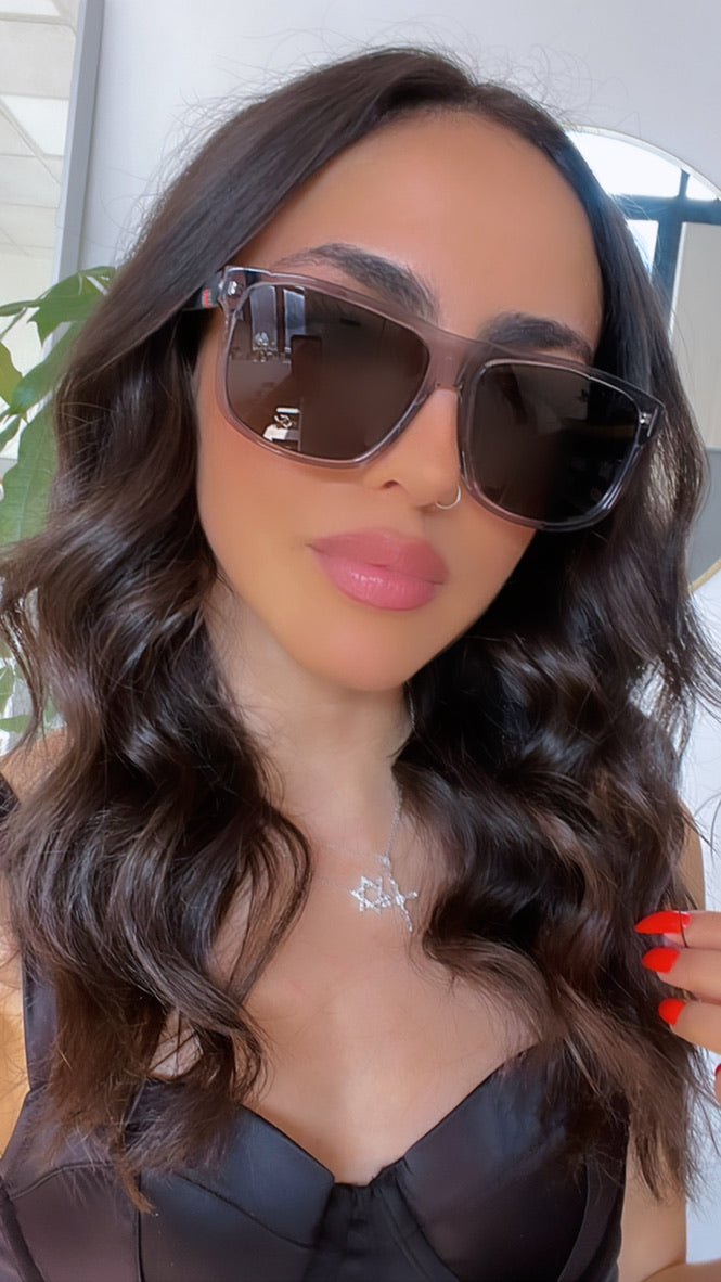 Gucci GG0010S Grey Polarized Unisex Square Sunglasses