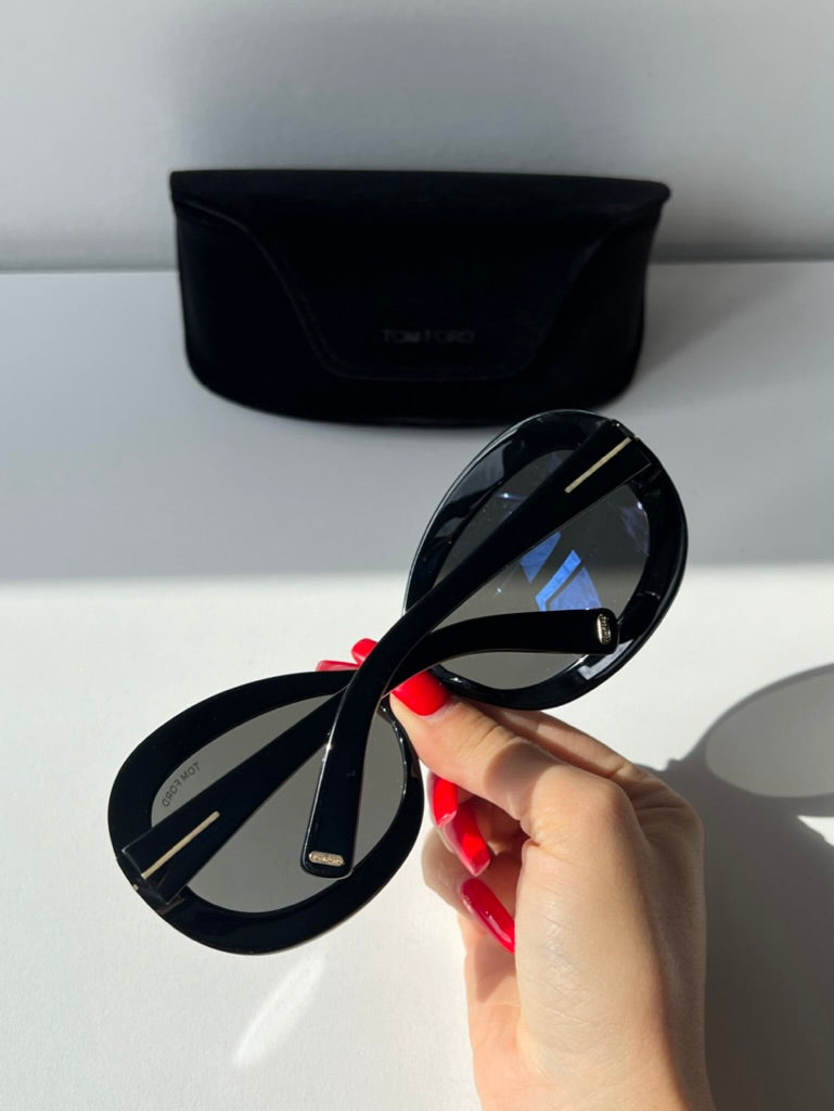 Tom Ford Edie FT0428 Round Wrap Sunglasses