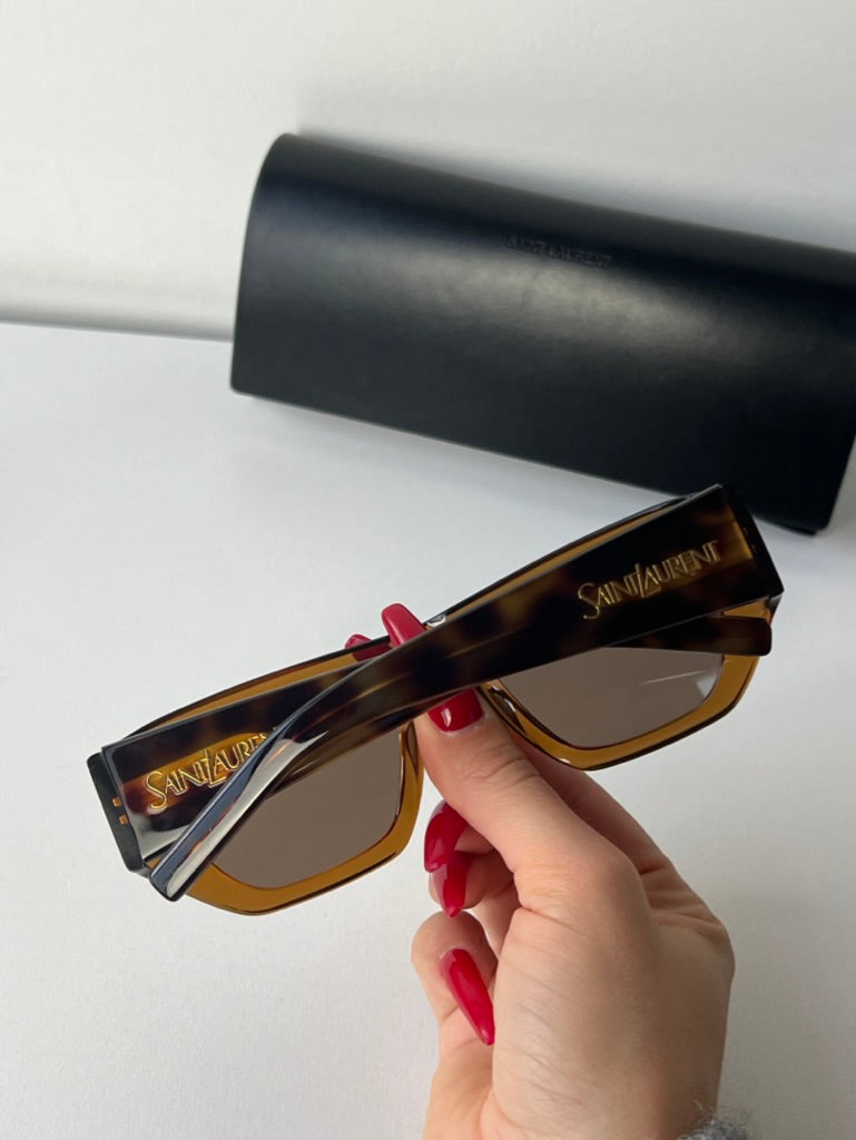 Saint Laurent SL740 Sunglasses in Brown Havana