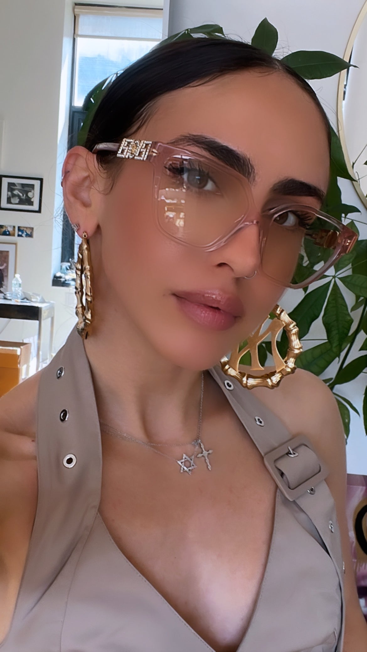 Versace VE3358-B Pink Crystal Frames