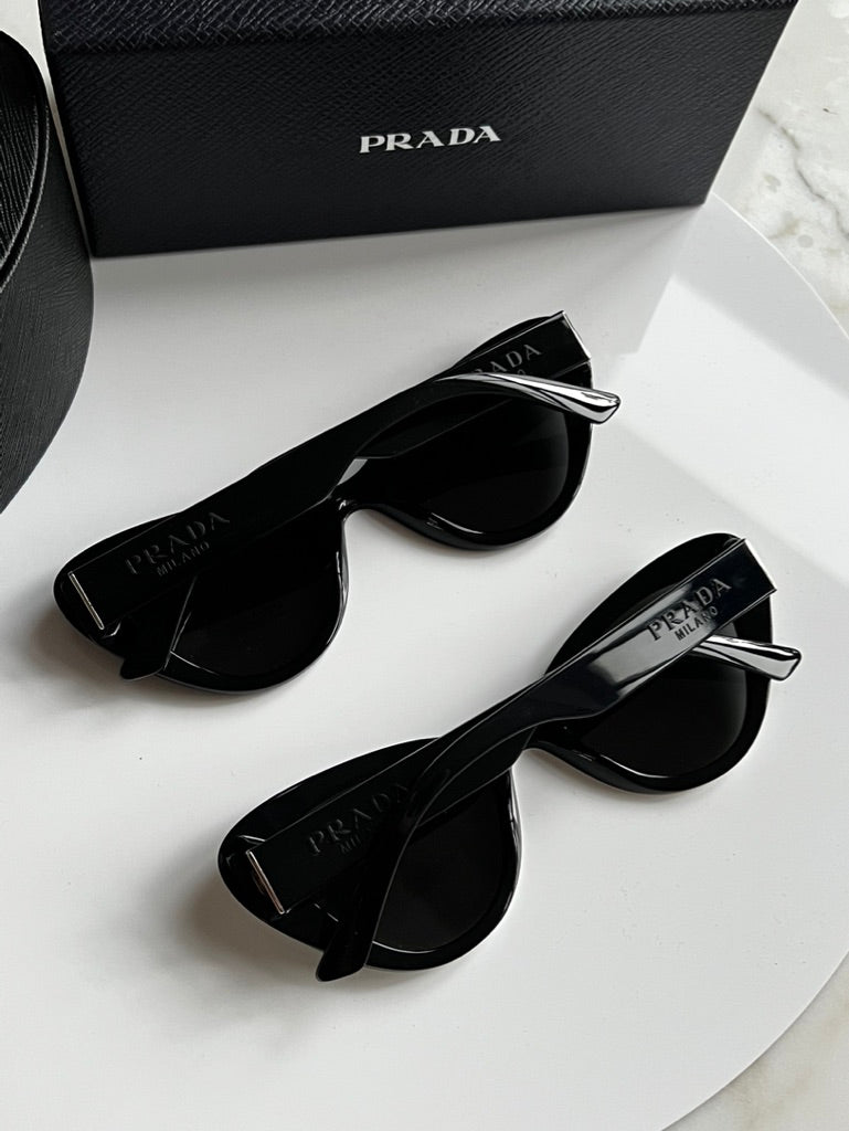 Prada PR13YS Cat Eye Sunglasses in Black