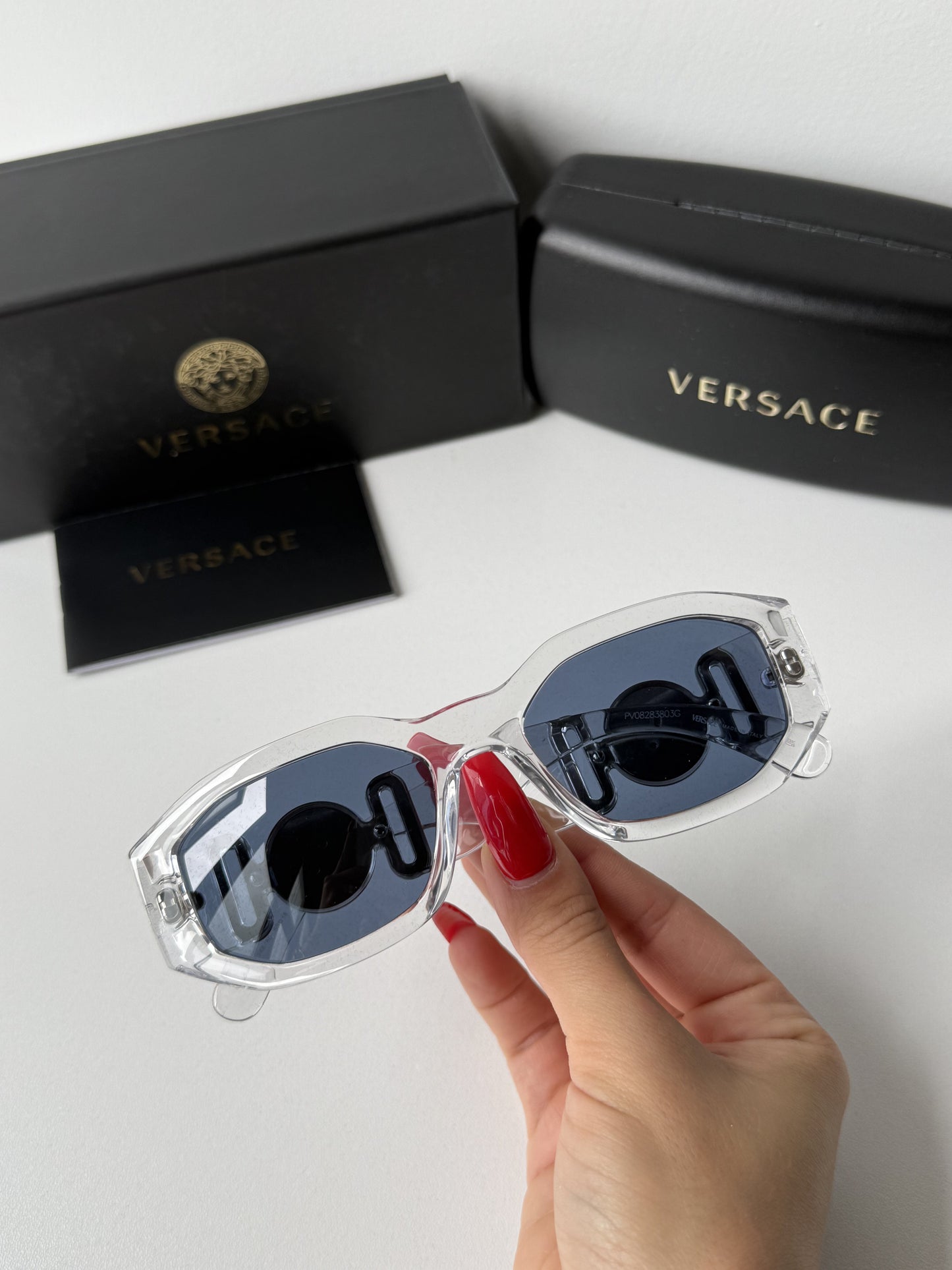 Versace VE4361 Biggie Sunglasses in Crystal Clear