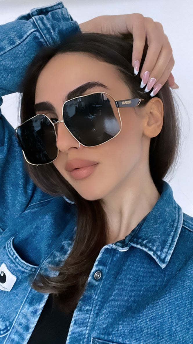 Dior ArchiDior S1U Oversized Sunglasses in Gold