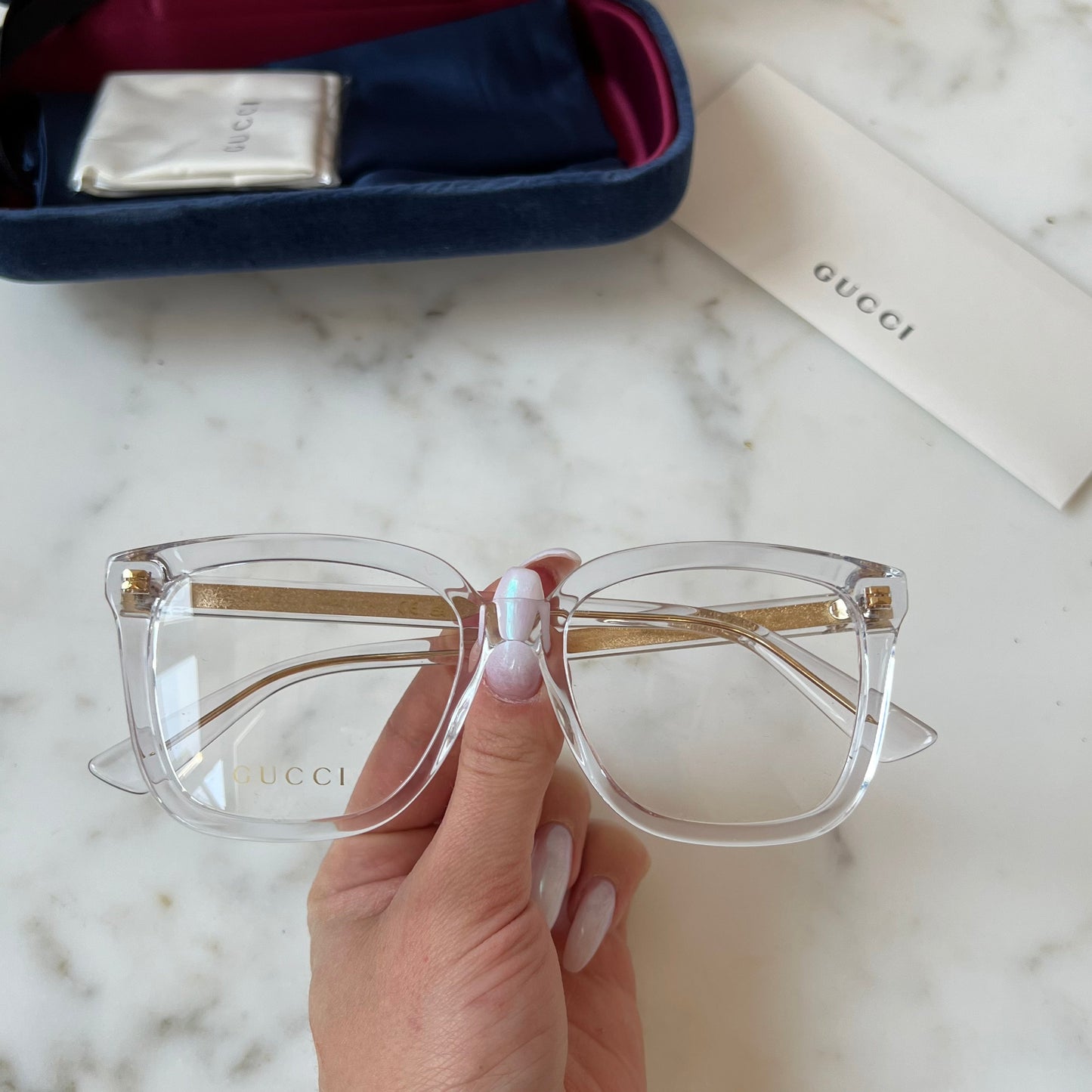 Gucci GG1319O Square Frames in Clear