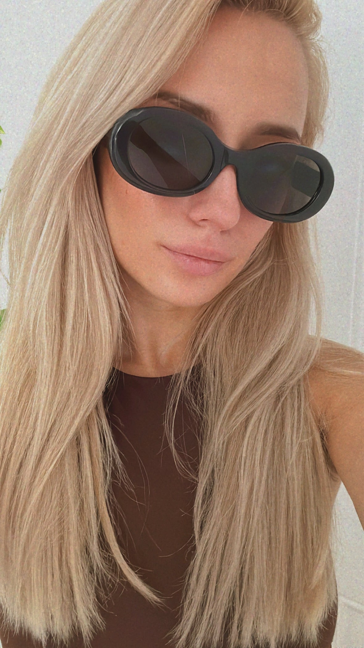 Gucci GG1587S Black Oval Sunglasses