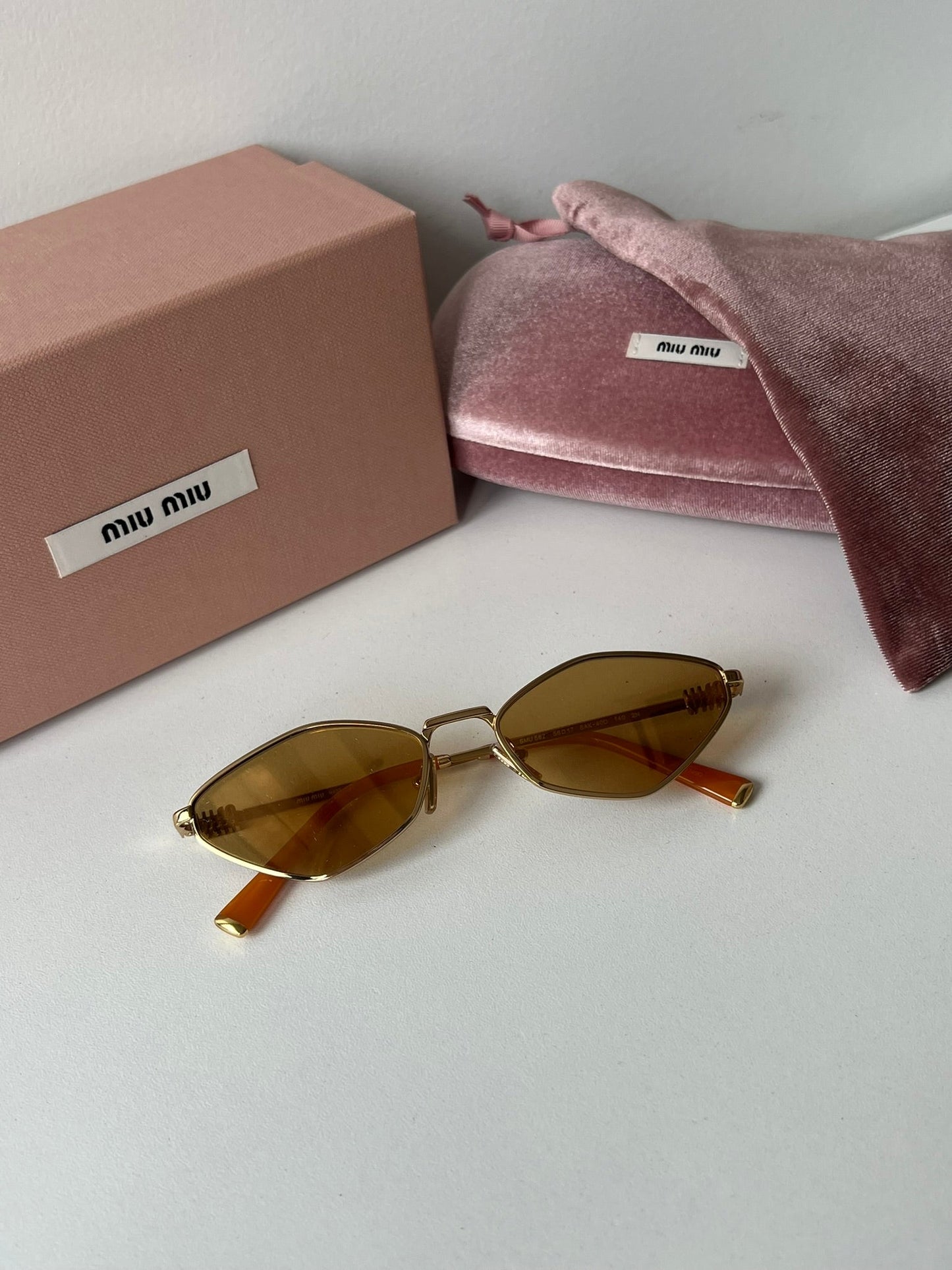 Miu Miu MU56ZS Sunglasses in Gold Mirror