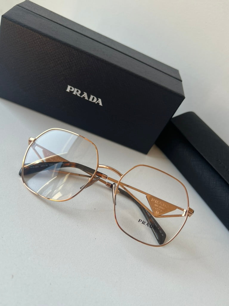 Prada PR59ZV Eyeglasses Frames in Rose Gold