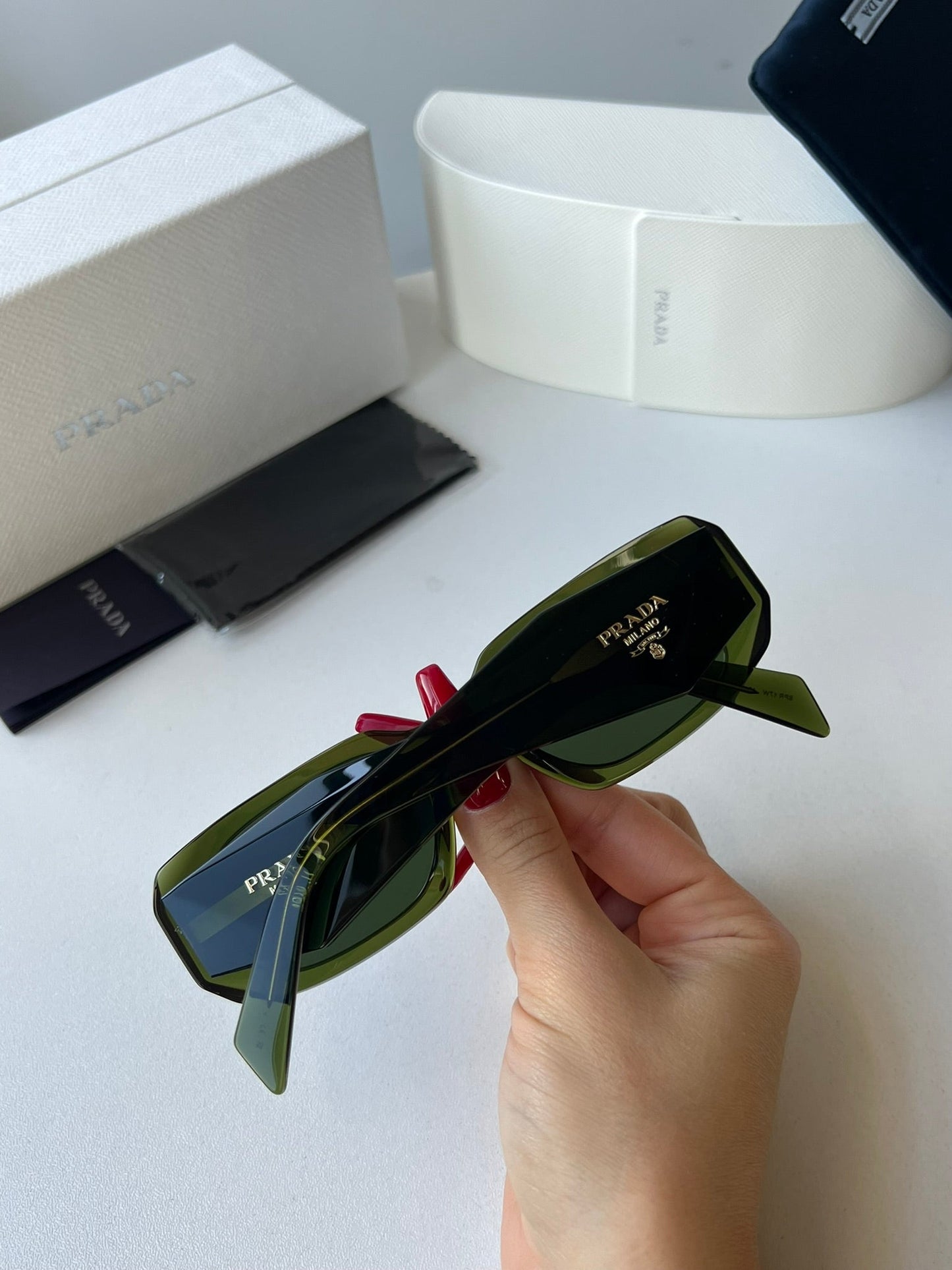Prada PR17WS Sunglasses in Olive Green