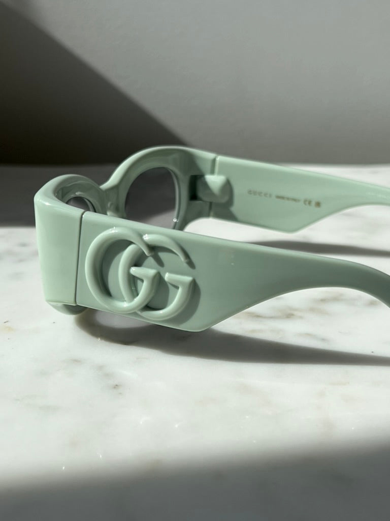 Gucci GG1544S Thick Rim Sunglasses in Sage Green