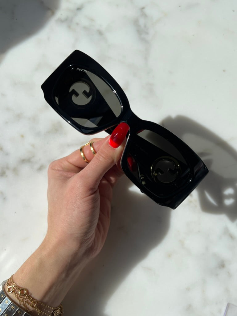 Gucci GG1412S Black Shield Mask Sunglasses