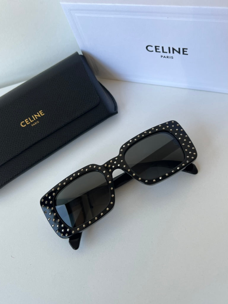 Celine CL4213IS Black Crystal Studded Sunglasses