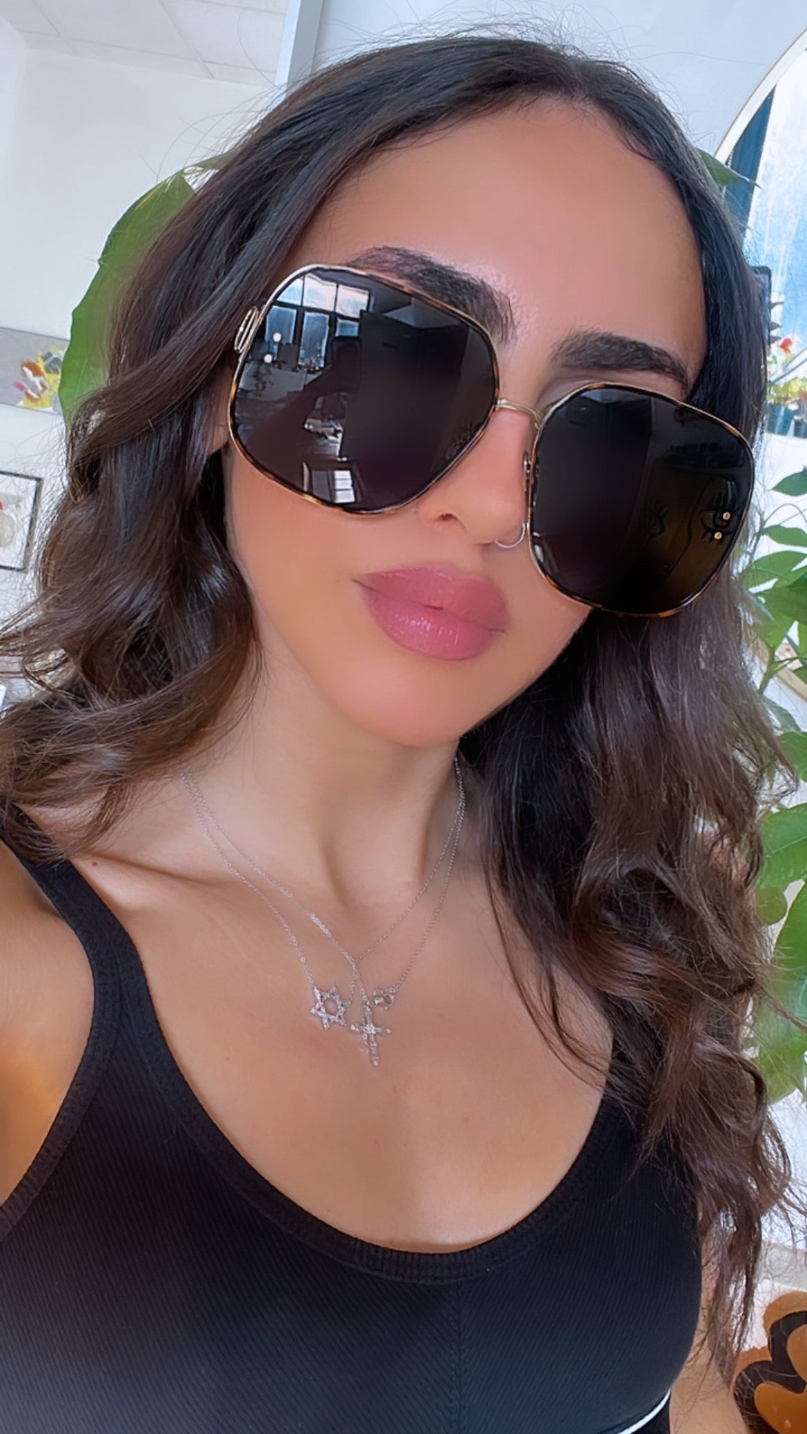 Dior Bobby S1U Sunglasses in Havana Brown