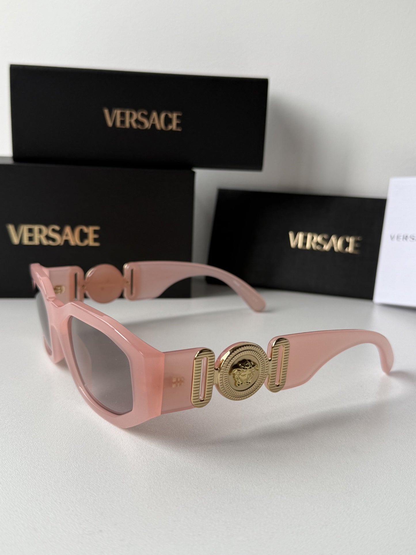 Versace VE4361 Biggie Sunglasses in Nude Opal