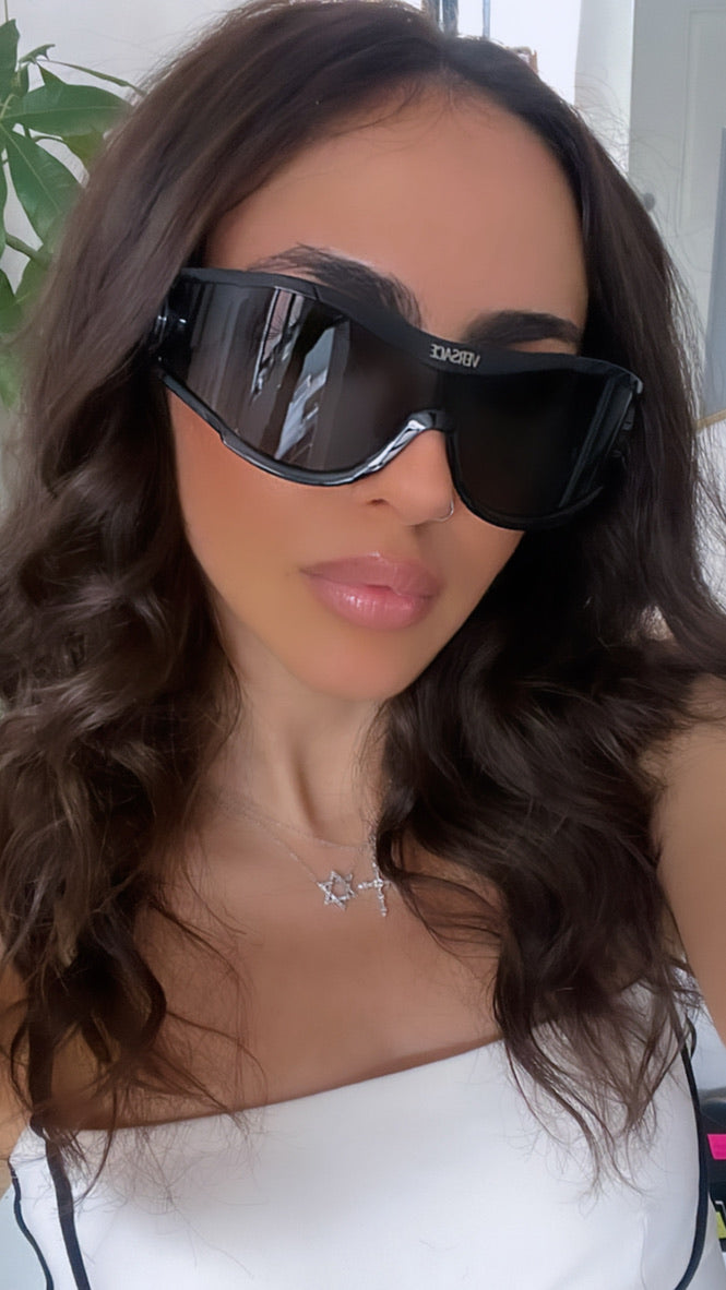 Versace VE4475 Shield Sunglasses in Black