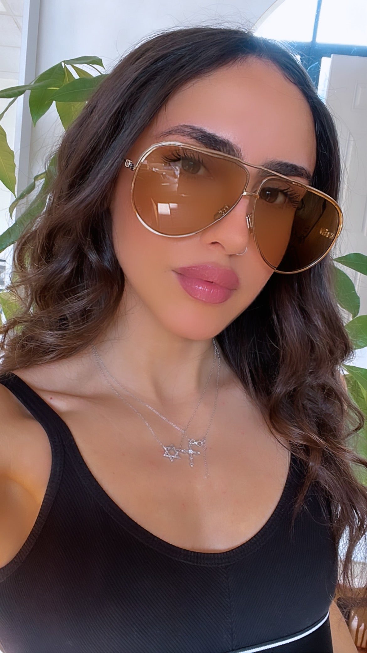 Dior EverDior A1U Aviator Sunglasses in Gold Beige