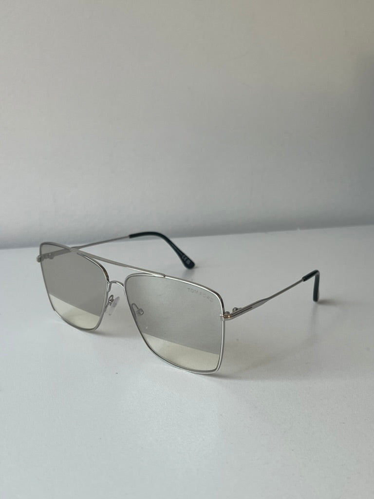 Tom Ford Magnus FT0651 Aviator Sunglasses in Silver Mirrored
