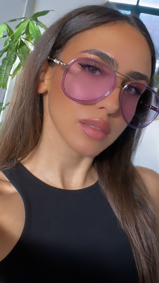 Versace VE2260 Aviator Sunglasses in Purple