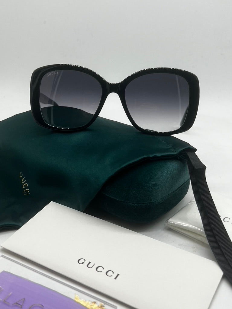 Gucci GG0762S Marmont Logo Butterfly Sunglasses in Black