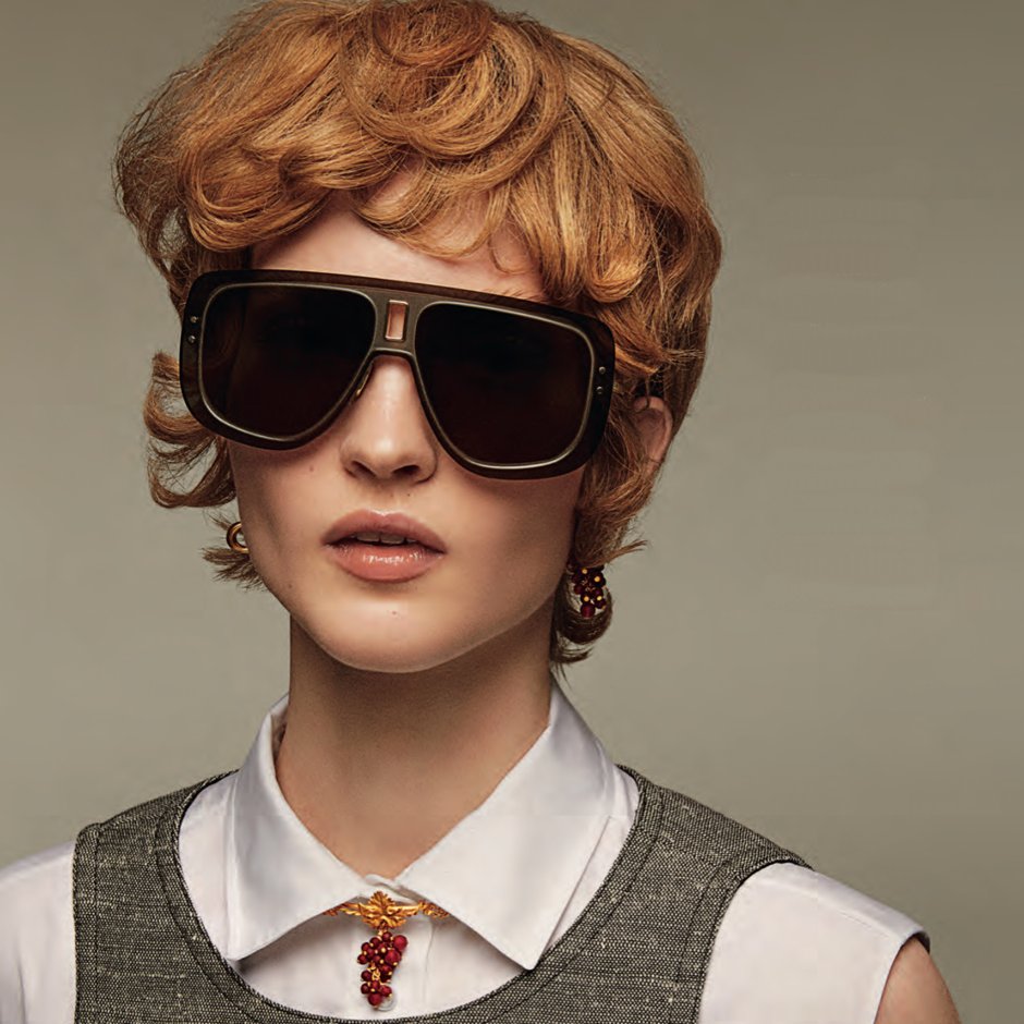 Dior UltraDior MU Oversized Aviator Sunglasses in Dark Grey