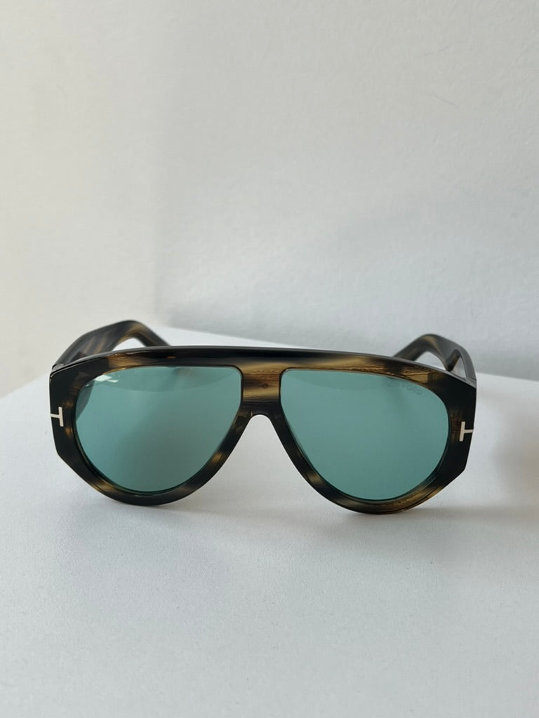Tom Ford Bronson FT1044 Aviator Sunglasses in Havana Blue