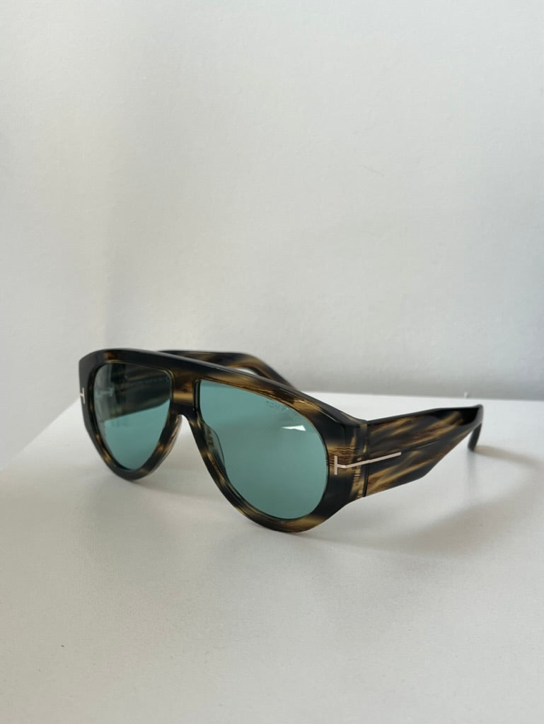 Tom Ford Bronson FT1044 Aviator Sunglasses in Havana Blue
