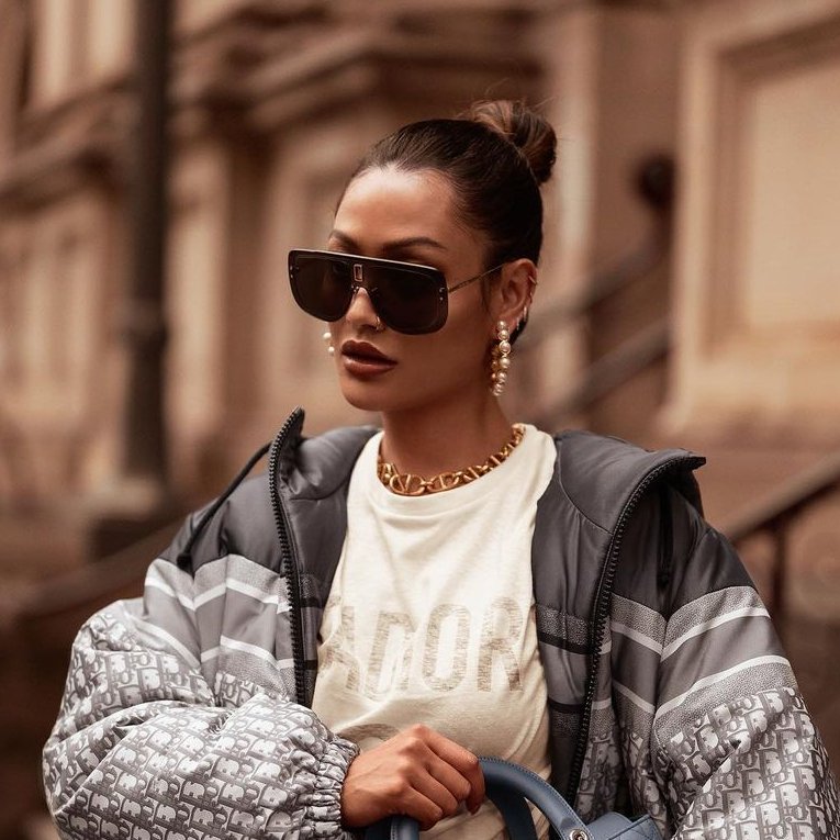 Dior UltraDior MU Oversized Aviator Sunglasses in Dark Grey