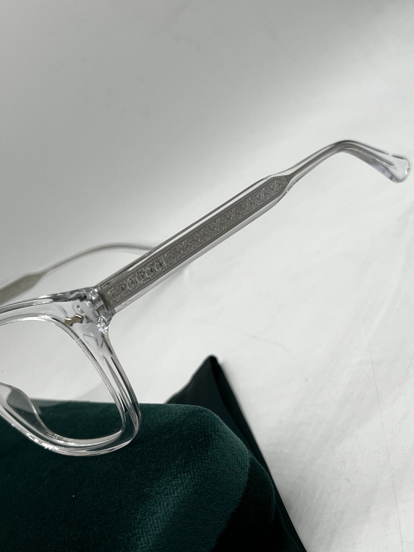 Gucci GG0184O Clear Silver Square Frames