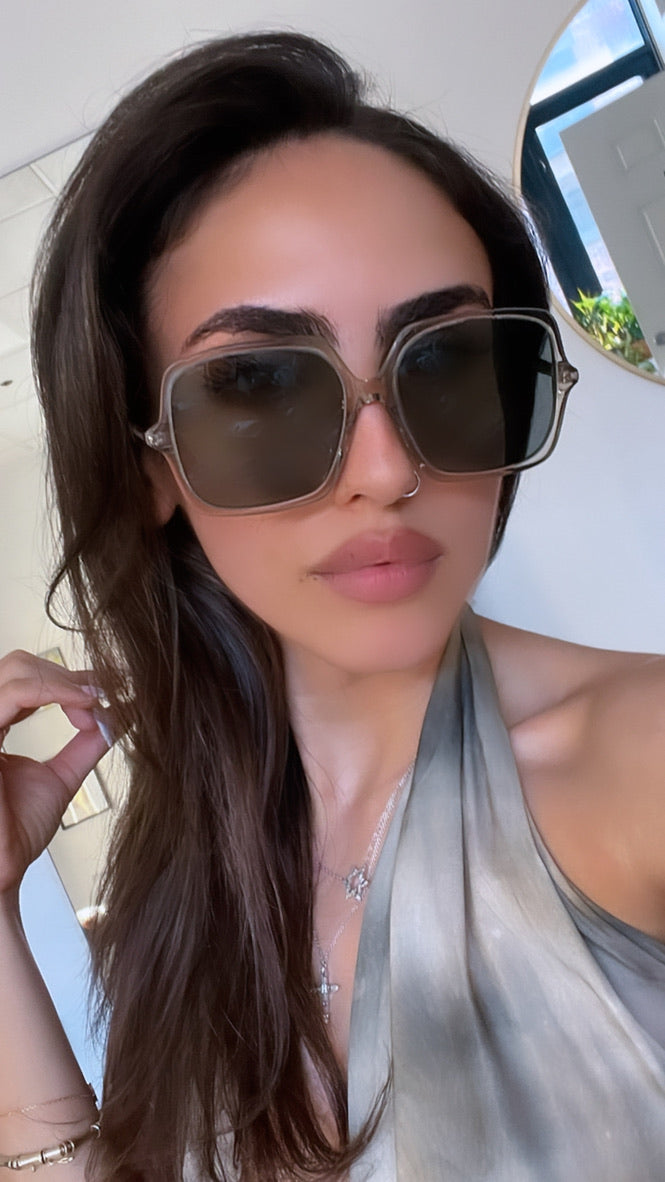 Saint Laurent SL591 Sunglasses in Beige