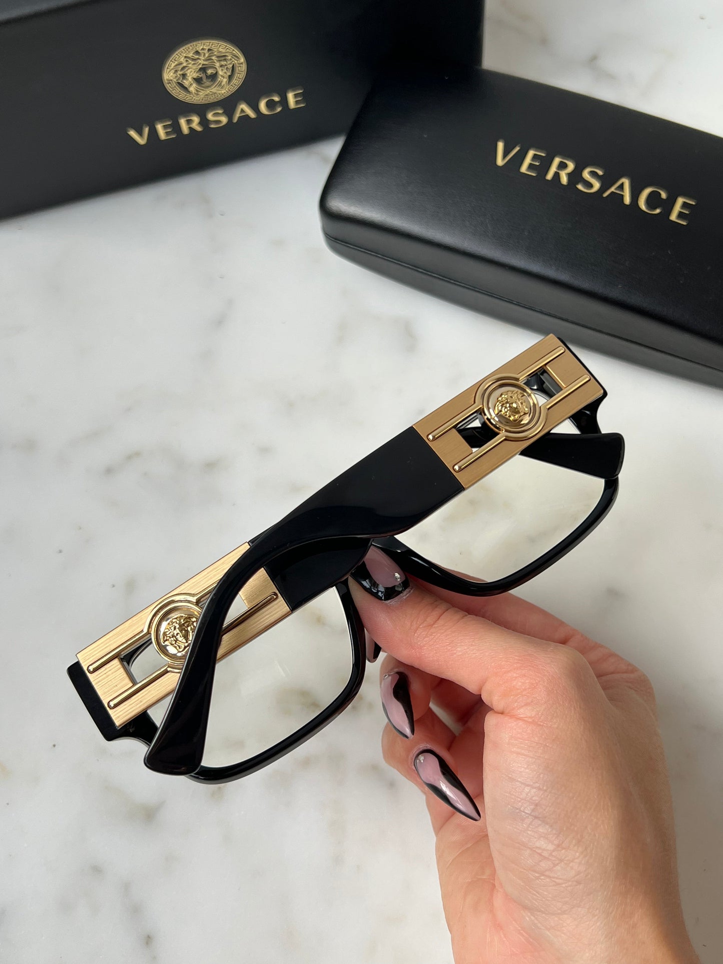 Versace VE3350 Black Thick Rim Unisex Frames