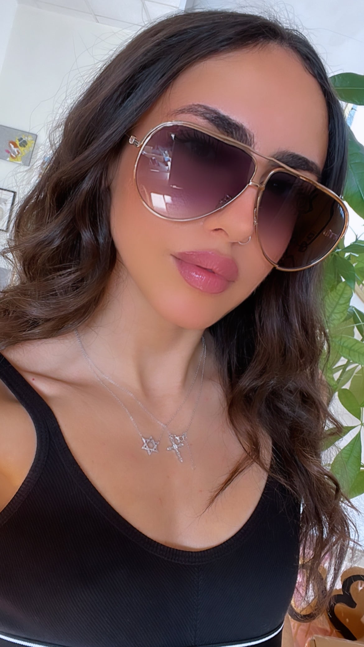 Dior EverDior A1U Aviator Sunglasses in Gold Blue Gradient