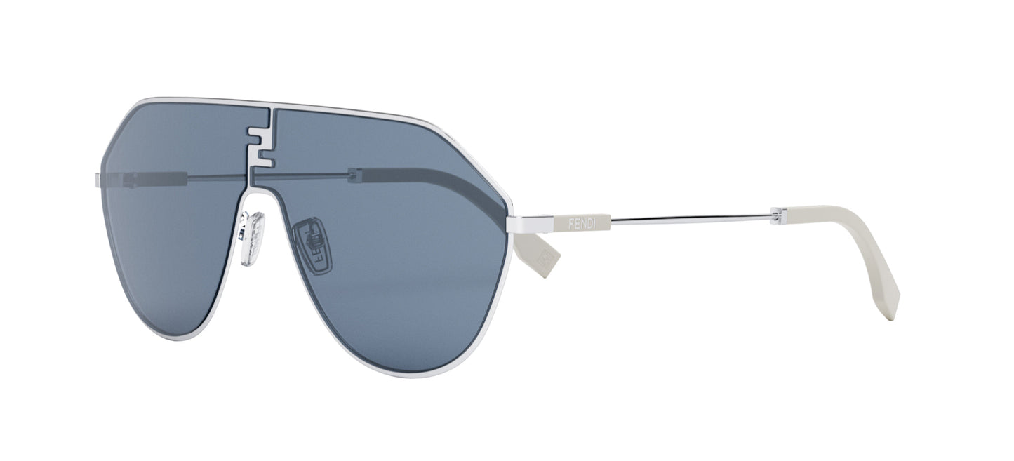 Fendi FE40080U Match Shield Sunglasses in Palladium Blue