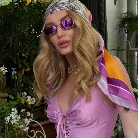 Gucci GG1278S Rimless Sunglasses in Pink Monogram