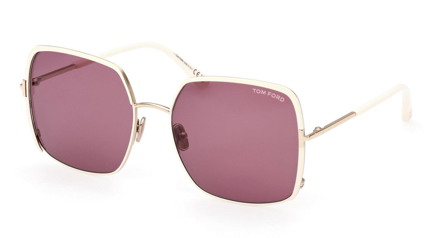 Tom Ford Raphaela TF1006 Square Sunglasses in Ivory