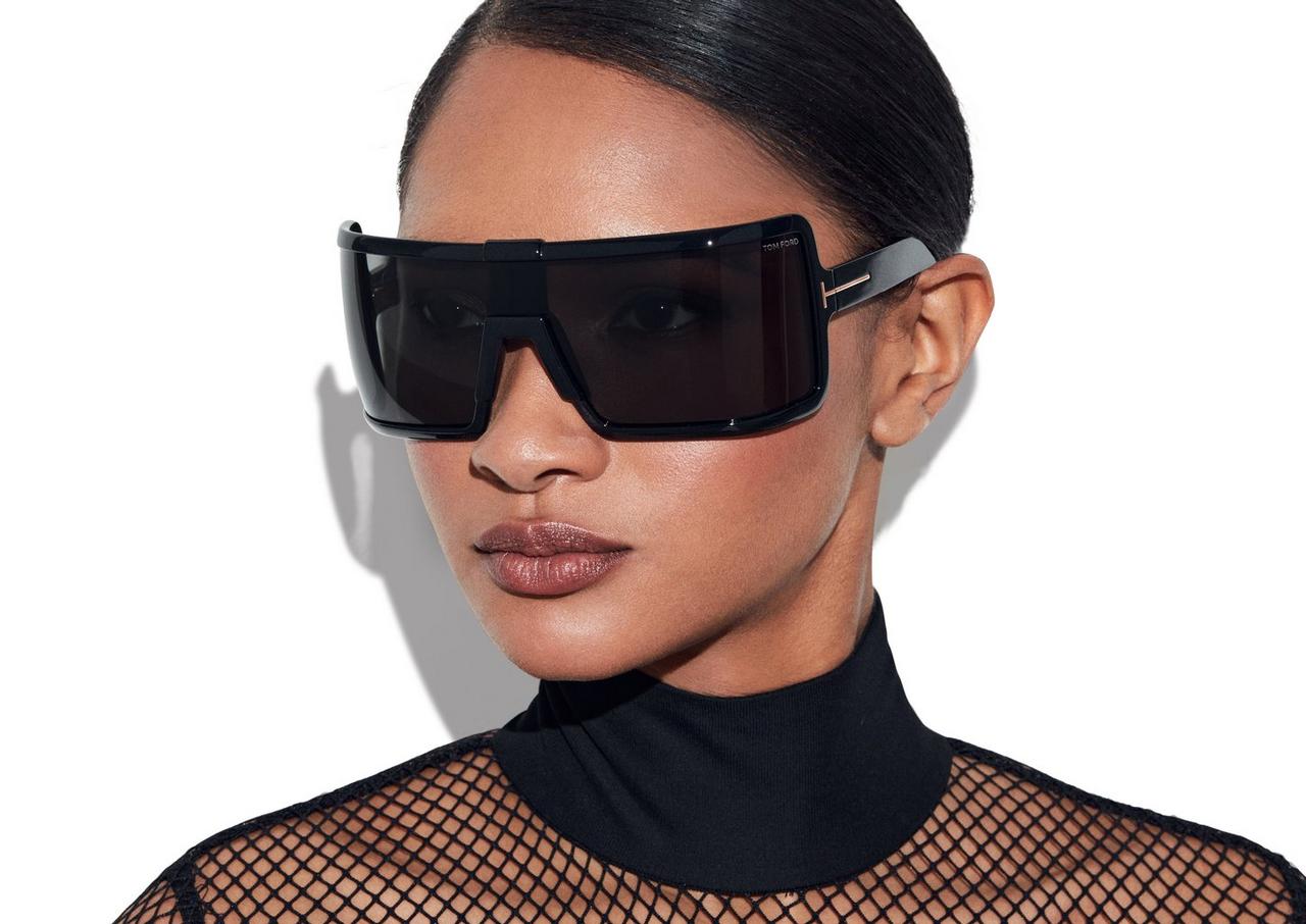 Tom Ford Parker FT1118 Mask Sunglasses in Black