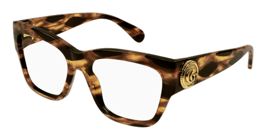 Gucci GG1410O Thick Rim Cat Eye Frames in Havana