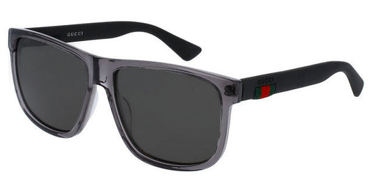 Gucci GG0010S Grey Polarized Unisex Square Sunglasses
