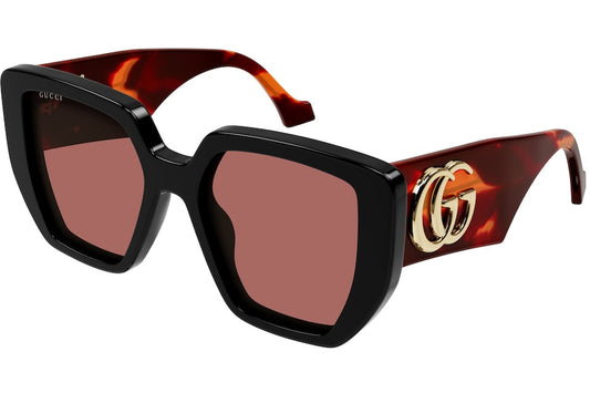 Gucci GG0956S Oversized Sunglasses in Black Orange