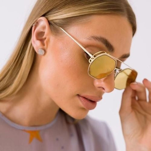 Fendi FE40039U Gold Mirror Metal Sunglasses