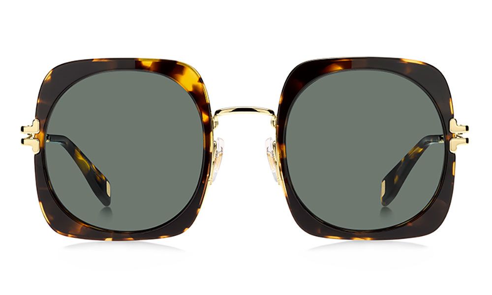 Marc Jacobs MJ 1101/S Oversized Havana Metal Sunglasses