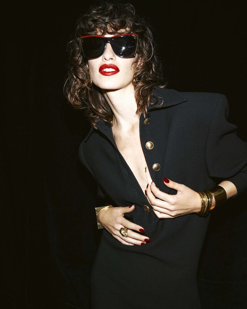 Saint Laurent SL539 Paloma Sunglasses in Black