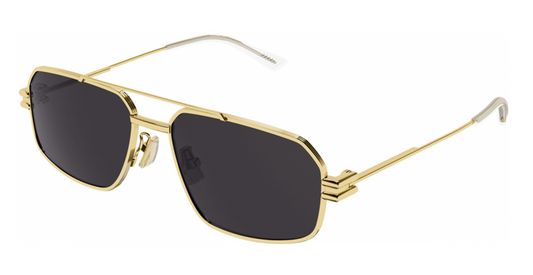 Bottega Veneta BV1128S Slim Aviator Sunglasses