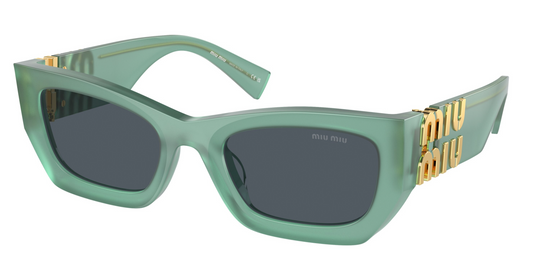 Miu Miu MU09WS Light Blue Thick Cat Eye Sunglasses