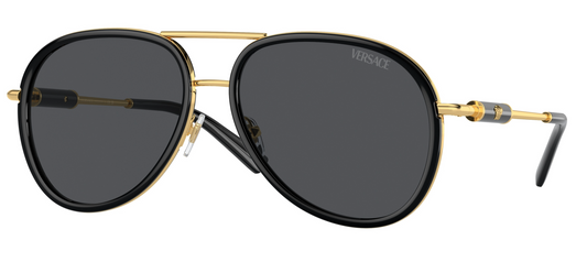 Versace VE2260 Aviator Sunglasses in Black