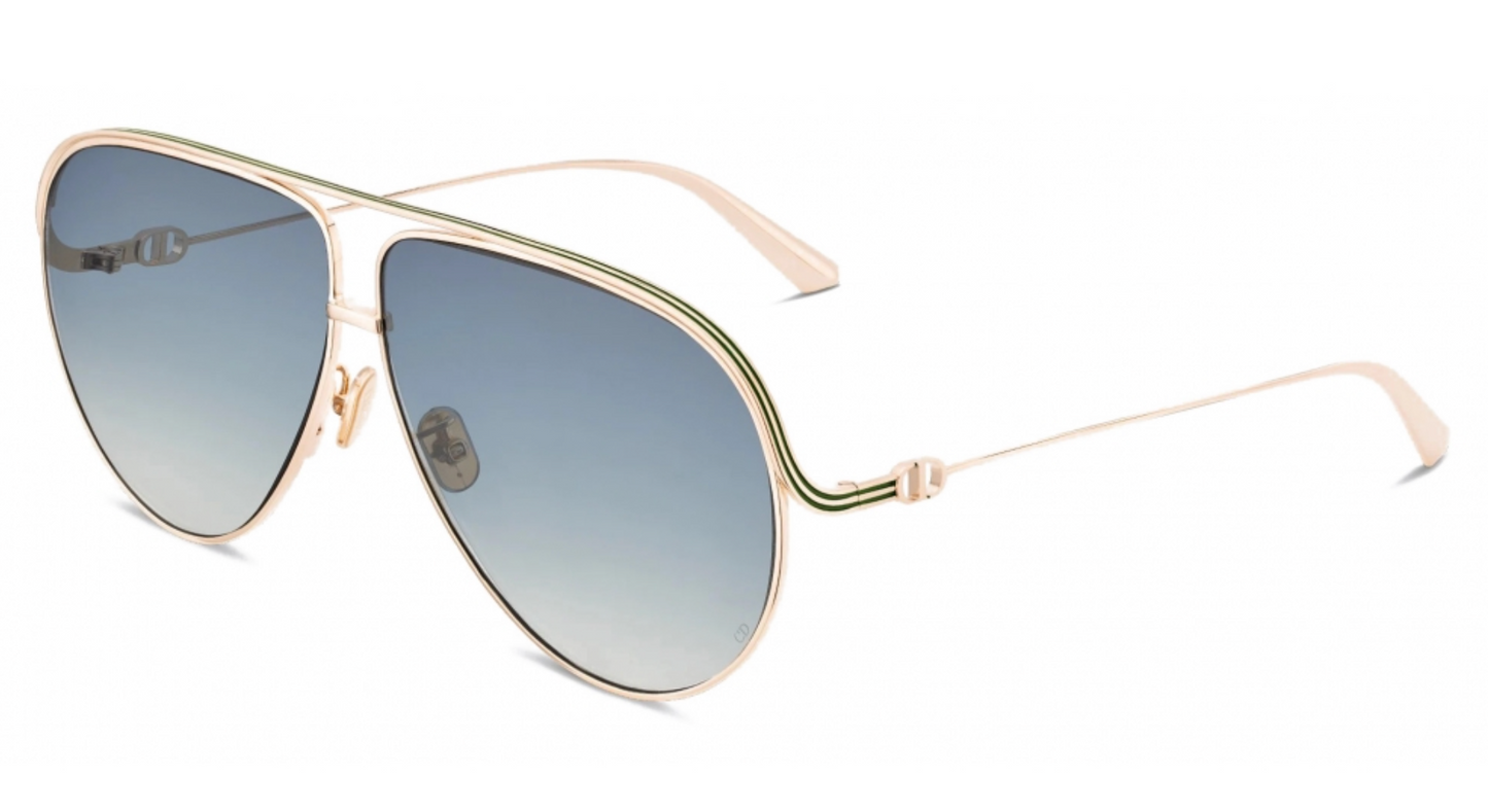 Dior EverDior A1U Aviator Sunglasses in Gold Blue Gradient
