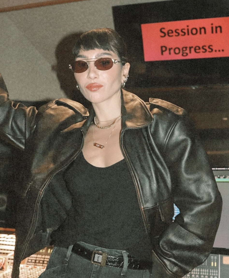 Miu Miu MU54ZS Sunglasses in Gold Pink